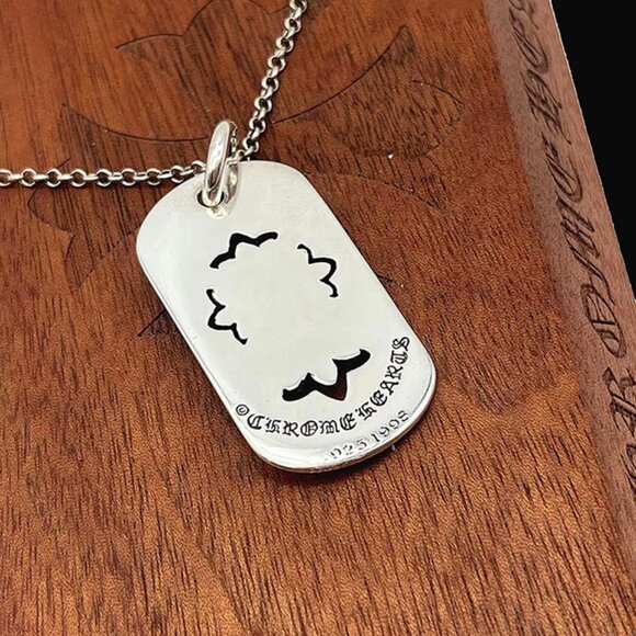 Chrome Hearts Cross Military Card Pendant Necklace - Picture 5 of 7